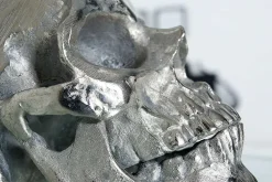 Extravagante Tischlampe SKULL 44cm schwarz Totenkopf Tischleuchte