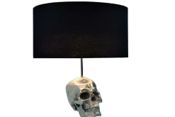 Extravagante Tischlampe SKULL 44cm schwarz Totenkopf Tischleuchte