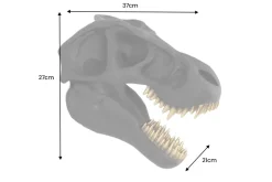 Extravagante Wanddekoration T-REX 40cm schwarz handmade Dinosaurier-Kopf