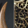 Extravagante Wanddekoration EXOTIC BULL 60cm gold Mangoholz Stierkopf