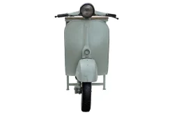 Extravaganter Barschrank SCOOTER 250cm salbei Retro-Konsole Motorroller mit Mangoholz Upcycling