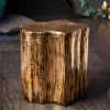 Extravaganter Beistelltisch ORGANIC ORIENT 45cm gold Metall Baumstamm Design