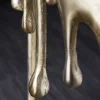 Extravaganter Beistelltisch LIQUID LINE 50cm gold Tropfen-Design Metall Aluminium rund