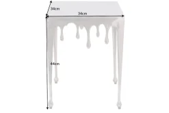 Extravaganter Beistelltisch LIQUID LINE S 34cm silber Tropfen-Design
