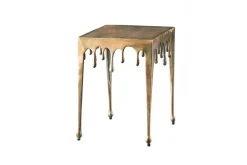 Extravaganter Beistelltisch LIQUID LINE S 34cm gold Tropfen-Design