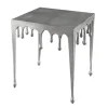 Extravaganter Couchtisch LIQUID LINE L 46cm silber Tropfen-Design