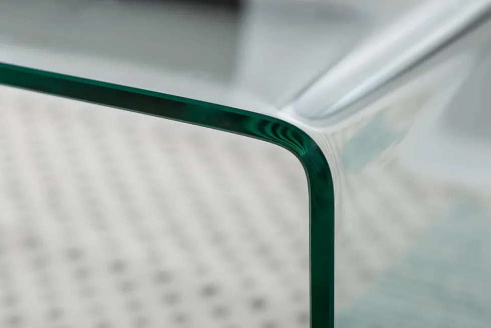 Extravaganter Glas Couchtisch FANTOME 110cm transparent