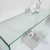 Extravaganter Glas Konsolentisch FANTOME 100cm transparent Schreibtisch Ganzglastisch