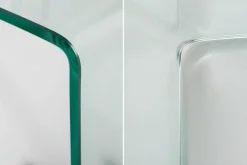 Extravaganter Glas Konsolentisch FANTOME 100cm transparent Schreibtisch Ganzglastisch