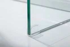 Extravaganter Glas Konsolentisch FANTOME 100cm transparent Schreibtisch Ganzglastisch