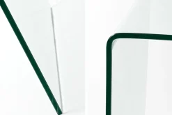 Extravaganter Glas Schreibtisch FANTOME 120cm transparent Esstisch Ganzglastisch