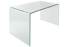 Extravaganter Glas Schreibtisch FANTOME 120cm transparent Esstisch Ganzglastisch