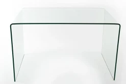 Extravaganter Glas Schreibtisch FANTOME 120cm transparent Esstisch Ganzglastisch