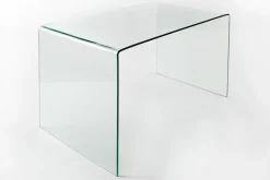 Extravaganter Glas Schreibtisch FANTOME 120cm transparent Esstisch Ganzglastisch