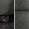 Extravaganter Hocker ELEGANCIA 110cm grau mit Ziersteppung