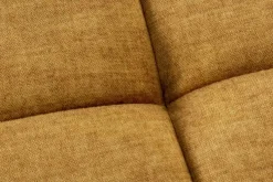 Extravaganter Hocker ELEGANCIA 110cm senfgelb Vogue Velours Samt mit Ziersteppung