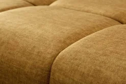 Extravaganter Hocker ELEGANCIA 110cm senfgelb Vogue Velours Samt mit Ziersteppung