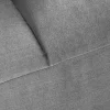 Extravaganter Hocker ELEGANCIA 110cm silbergrau Samt mit Ziersteppung