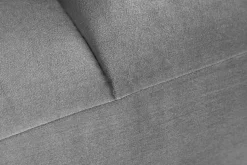Extravaganter Hocker ELEGANCIA 110cm silbergrau Samt mit Ziersteppung