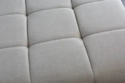 Extravaganter Hocker ELEGANCIA 110cm champagner beige Vogue Velours Samt Ziersteppung