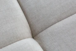 Extravaganter Hocker ELEGANCIA 110cm champagner beige Vogue Velours Samt Ziersteppung