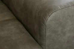 Extravaganter Hocker ELEGANCIA 110cm taupe mit Ziersteppung