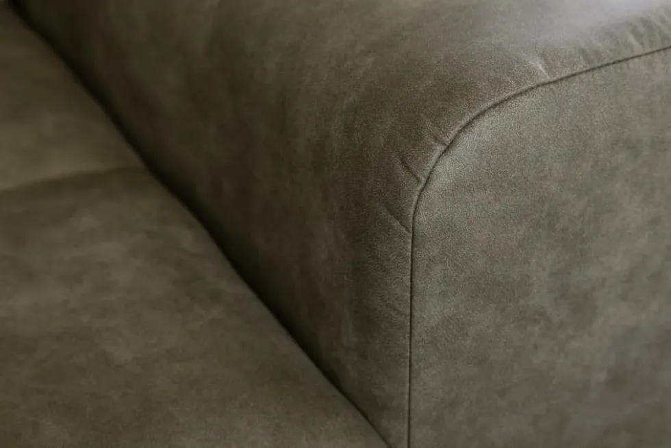 Extravaganter Hocker ELEGANCIA 110cm taupe mit Ziersteppung