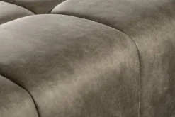 Extravaganter Hocker ELEGANCIA 110cm taupe mit Ziersteppung