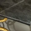 Extravaganter Konsolentisch WILDLIFE SNAKE 115cm schwarz gold Marmor Schlange Skulptur
