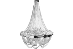 Extravaganter Kronleuchter ROYAL XL 70cm silber Hängeleuchte