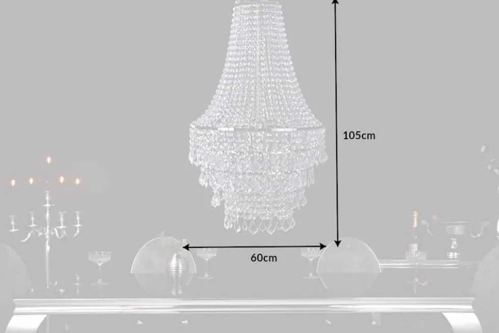 Extravaganter Kronleuchter ROYAL XL 105cm Hängelampe Barock