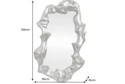 Extravaganter Wandspiegel VENETIA 150cm silber variable Aufhängung