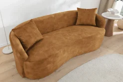 Extravagantes Sofa ELEMENTAL 180cm senfgelb Samt 2-Sitzer Couch Federkern