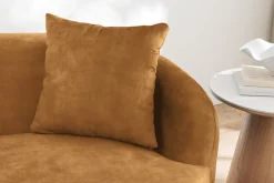 Extravagantes Sofa ELEMENTAL 180cm senfgelb Samt 2-Sitzer Couch Federkern