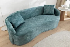 Extravagantes Sofa ELEMENTAL 180cm petrol Samt 2-Sitzer Couch mit Federkern