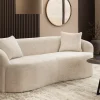 Extravagantes Sofa ELEMENTAL 180cm champagner beige Feinstrick Bouclé 2-Sitzer