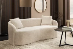 Extravagantes Sofa ELEMENTAL 180cm champagner beige Feinstrick Bouclé 2-Sitzer