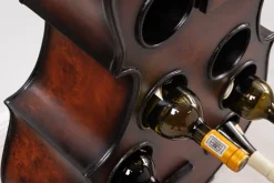 Extravagantes Weinregal CELLO 133cm braun Tannenholz für 10 Flaschen