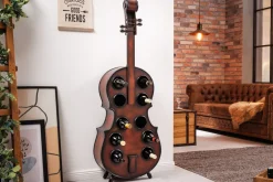Extravagantes Weinregal CELLO 133cm braun Tannenholz für 10 Flaschen