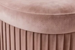 Faltbare Polsterbank ÉLAN 80cm rosa Samt Sitzbank mit Stauraum