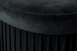 Faltbare Polsterbank ÉLAN 80cm schwarz Samt Sitzbank mit Stauraum