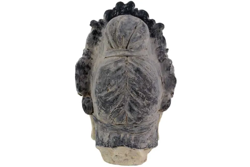 Figur BUDDHA HEAD 45cm mehrfarbig handmade Deko-Kopf Blumengöttin