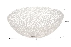 Filigrane Design Schale ABSTRACT LEAF 45cm silber Handarbeit