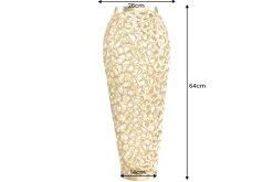 Filigrane Design Vase ABSTRACT LEAF gold 65cm Handarbeit