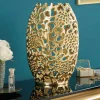 Filigrane Design Vase ABSTRACT LEAF gold 40cm Handarbeit