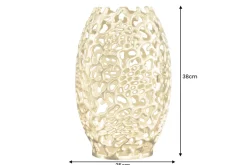 Filigrane Design Vase ABSTRACT LEAF gold 40cm Handarbeit