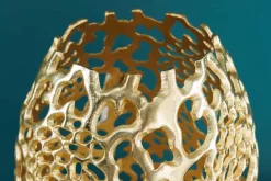 Filigrane Design Vase ABSTRACT LEAF gold 40cm Handarbeit