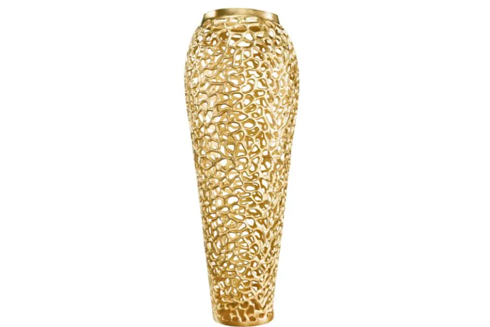 Filigrane Design XXL Vase ABSTRACT LEAF 90cm gold Handarbeit