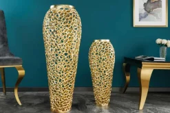 Filigrane Design XXL Vase ABSTRACT LEAF 90cm gold Handarbeit