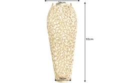 Filigrane Design XXL Vase ABSTRACT LEAF 90cm gold Handarbeit